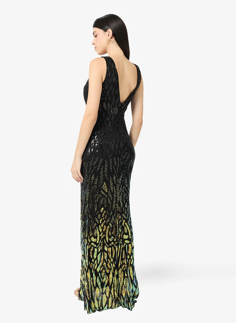 Ella Limited Edition Shimmer Evening Dress With Slit